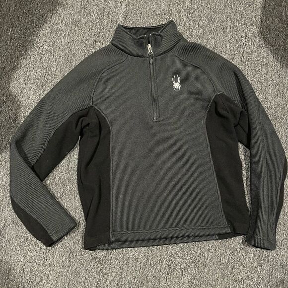 Spyder Men's Black Quarter-Zip Sweater size small - Picture 1 of 3